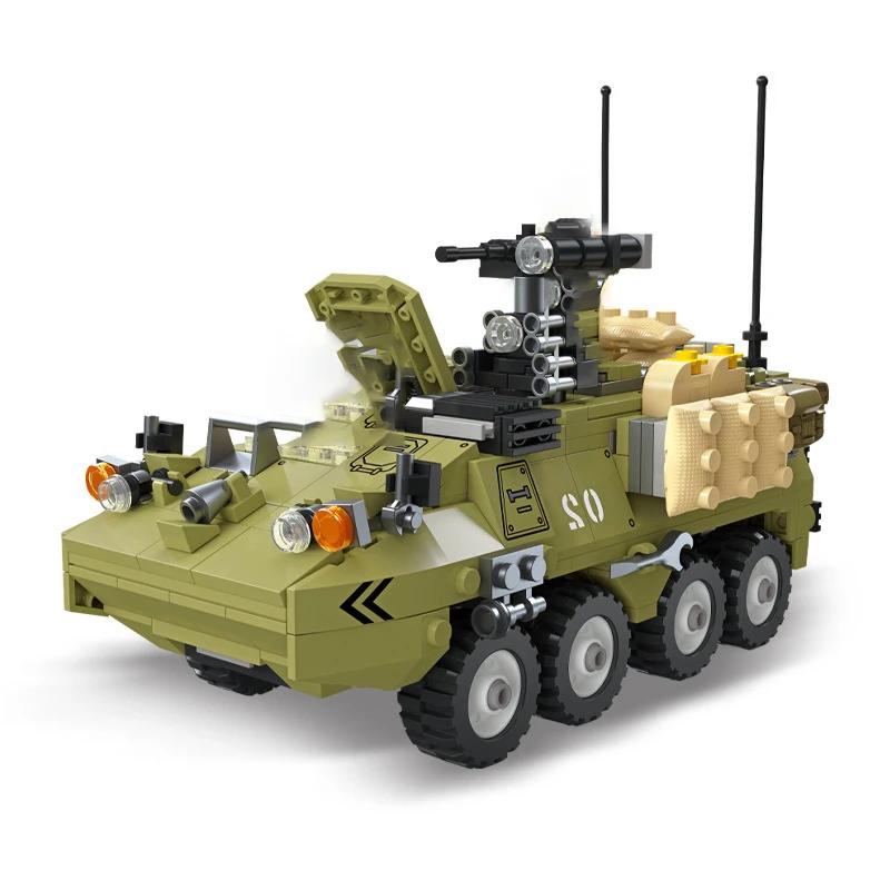 

Ideal Gift 549Pcs Bricks M1126 Military Armored Vehicle Model Building Block/Transport Panzer Car Model/Educational Toy For Kids