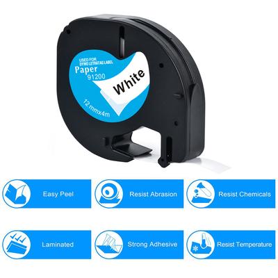 1PCS 91201 91202 12267 91200 Label For Dymo LetraTag 12mm 91331 91330 Tape 91203 91204 91205 For LT-100H LT-100T Label Maker