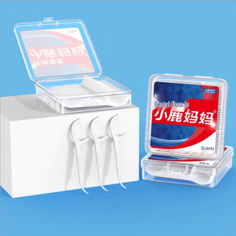 Deer Mama Ultra-fine Charcoal Dental Floss Picks Family Pack