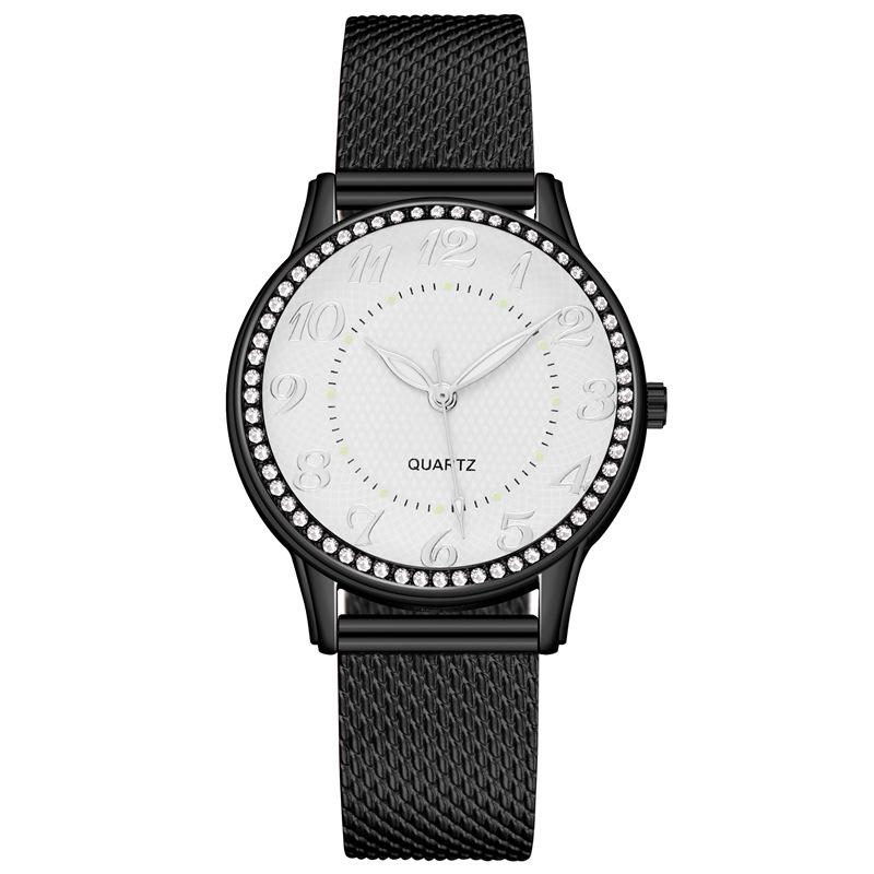 

Luminous Rhinestone Ladies Quartz Watch with Mesh Band - Fashion Trend