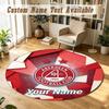 Round Rug Custom NameAberdeen FC Pattern Non Slip Carpet Home Floor Decor