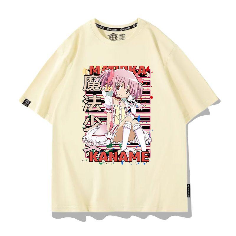 Anime Puella Magi Madoka Magica Cosplay Printed Short Sleeves TShirt Casual Tee Fashion Shirts In Summer Birthday Gifts