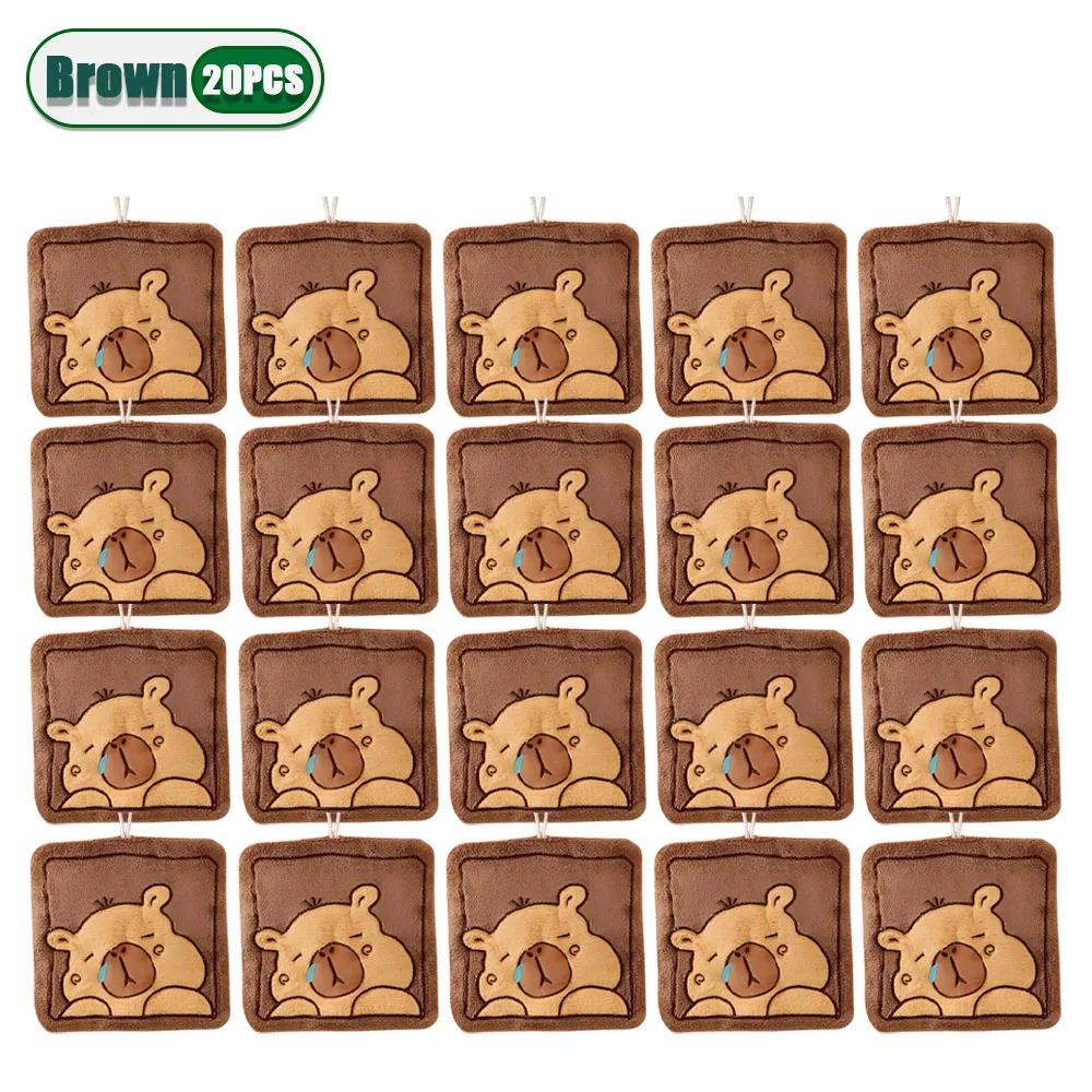 1-20PCS Cute Hanging Capybara Hand Towel Absorbent Lint-free Kitchen Towel Bathroom Hand Towel Children's Wash Handkerchief