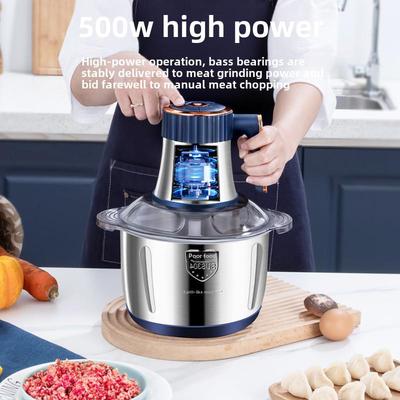 Ev Kullanımı İçin Yüksek Güçlü Pişirme Kapasiteli Çok Fonksiyonlu Paslanmaz Çelik Et ve Sebze Kıyma Makinesi