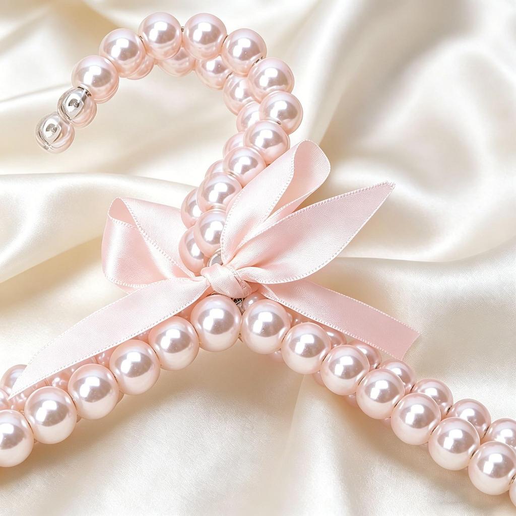 Elegant 40cm Pink Pearl Hanger - French-Chinese Princess Style