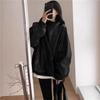 Women's Oversized Windbreaker Jacket Loose Fit Casual Zip Up Outerwear
