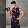 Li-Ning Reflective Quick-Dry Cool Antibacterial Tie-Dye Fitness Vest Men Tops Black Pink AVSS017-2
