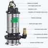 370W/750W Stainless Steel Submersible Pump Drainage Irrigation Self-priming Sewage Pump Agricultural Pumping Garden Tools