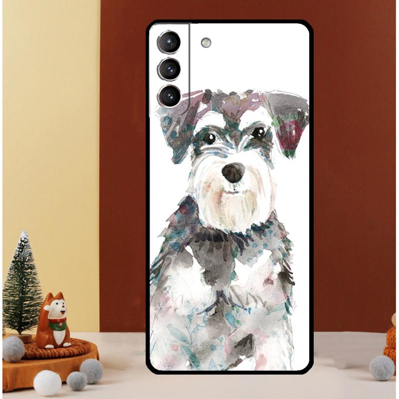 Lovely Dogs Schnauzer Case For Samsung Galaxy S25 S26 Ultra S21 S22 S20 S23 S24 Ultra S10 Plus S25 FE Cover Funda