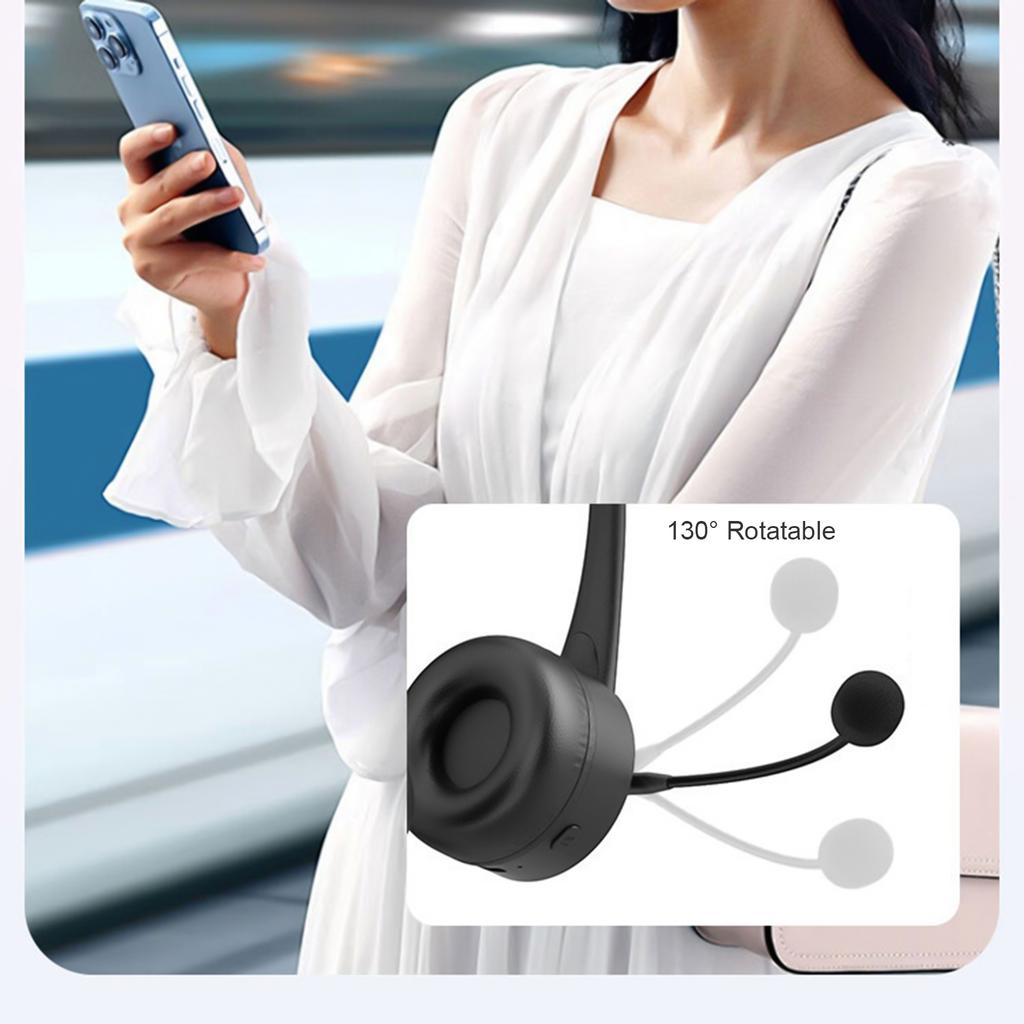 Wireless Headset with Microphone Noise Cancelling Wireless Headset for Work Home/Office/Call Center/PC/Computer/Laptop