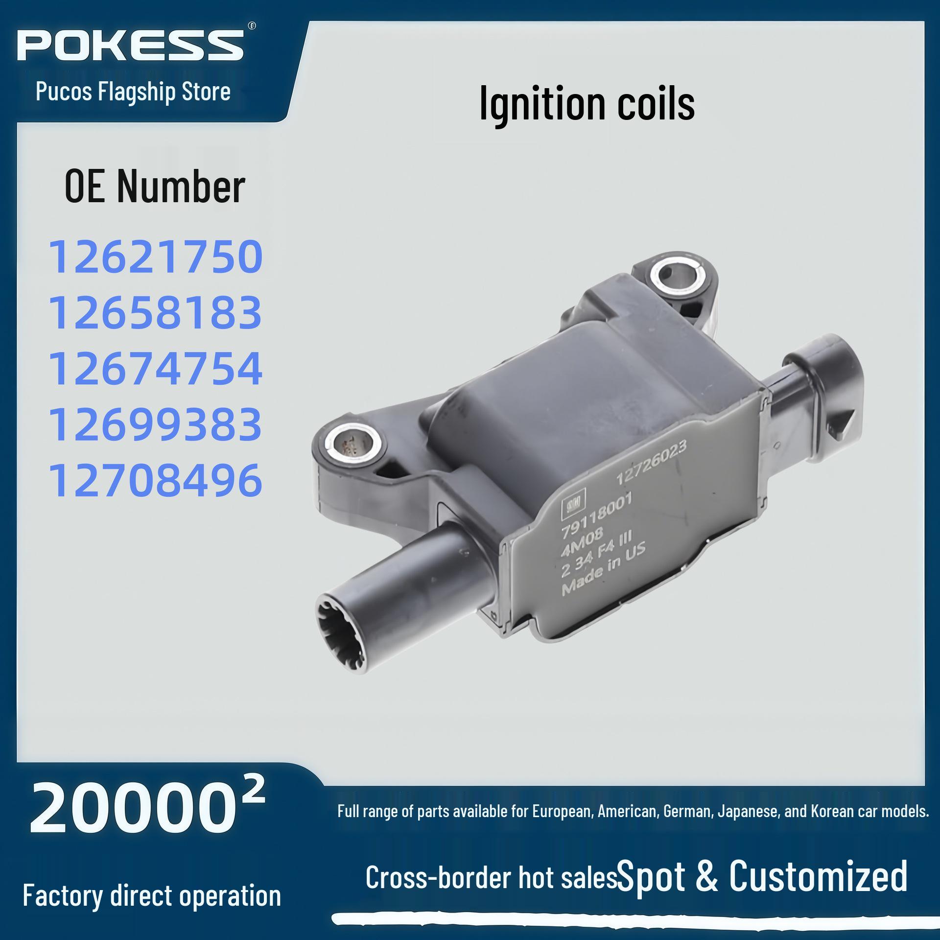 

12726023 Ignition Coil for Cadillac CT5, Silverado 2500, Sierra, Yukon Pokes
