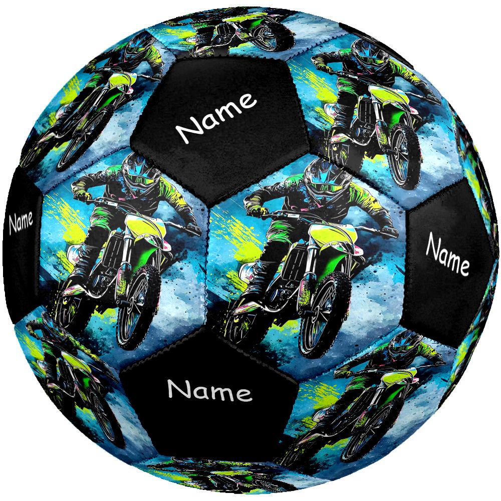 Custom Name Off Road Motorcycles Theme Size 5 Soccer Ball, Suitable for Both Indoor and Outdoor Matches, a Gift Suitable for Everyone.