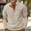 Frühlings- und Herren-Sweatshirt mit Stehkragen ist ein lässiges Outdoor-Pullover-Oberteil