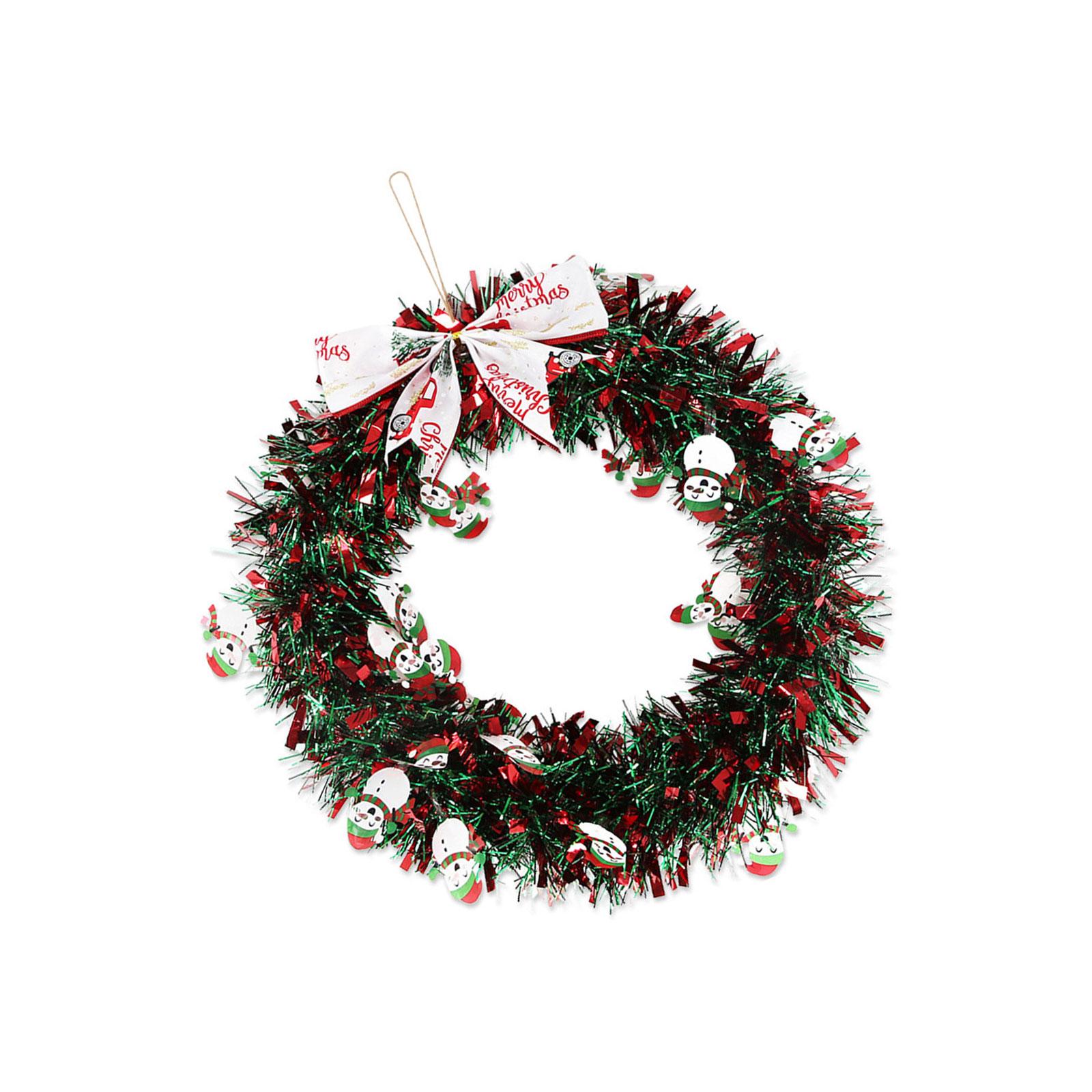 

Sturdy Christmas Hanging Wreath Charming Snowman Christmas Wreath Accessory for Doorway Enhancement and Gifting
