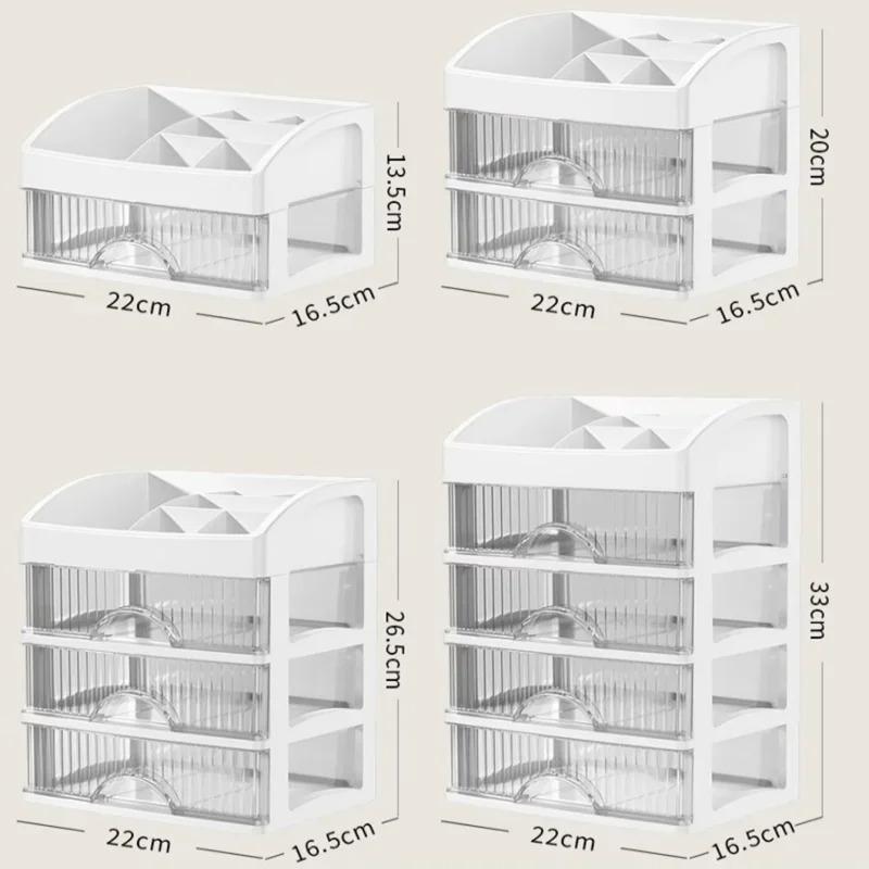 New cosmetic storage box desktop transparent drawer finishing box dressing table multi-functional partition storage rack