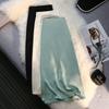 Women's Drapey Satin Midi Skirt - 2025 Spring/Summer, Slimming Elastic High Waist, Mid-Length Skirt In Luxurious New Fabric