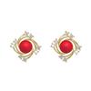Elegant Chinese Style Versatile Rhinestone Pearl Stud Earrings for Women
