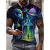 Goth Horror Joker Skull 3D Printed Men's T-Shirts Summer Street Short-Sleeve Outdoor Casual Tops Men's and Women's Tees Top