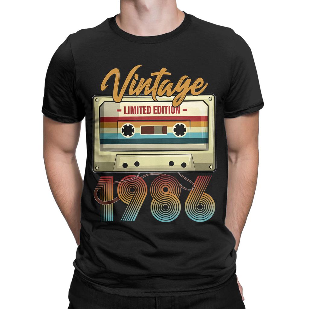 1986 Limited Edition TShirts for Unisex Unisex Retro 40th Birthday Funny 100 Cotton Tees O Neck T Shirts Big Size Tops