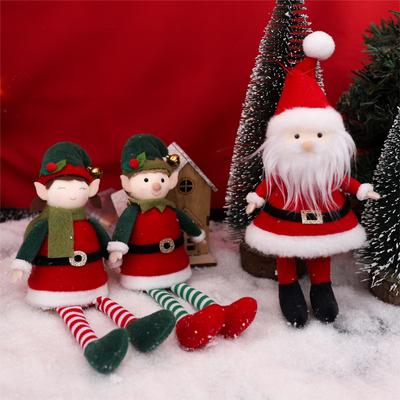 Santa Elves Christmas Decoration Supplies Fabric Plush Doll Small Figurine Pendant Christmas Tree New  Gift Hanging Ornament