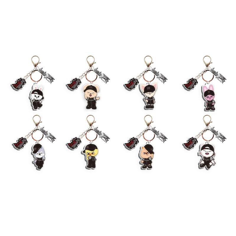 Stray Kids SKZOO dominATE World Tour Acrylic Keychain Cute Cartoon Character Bag Charm Concert Merch Fan Collection Gift