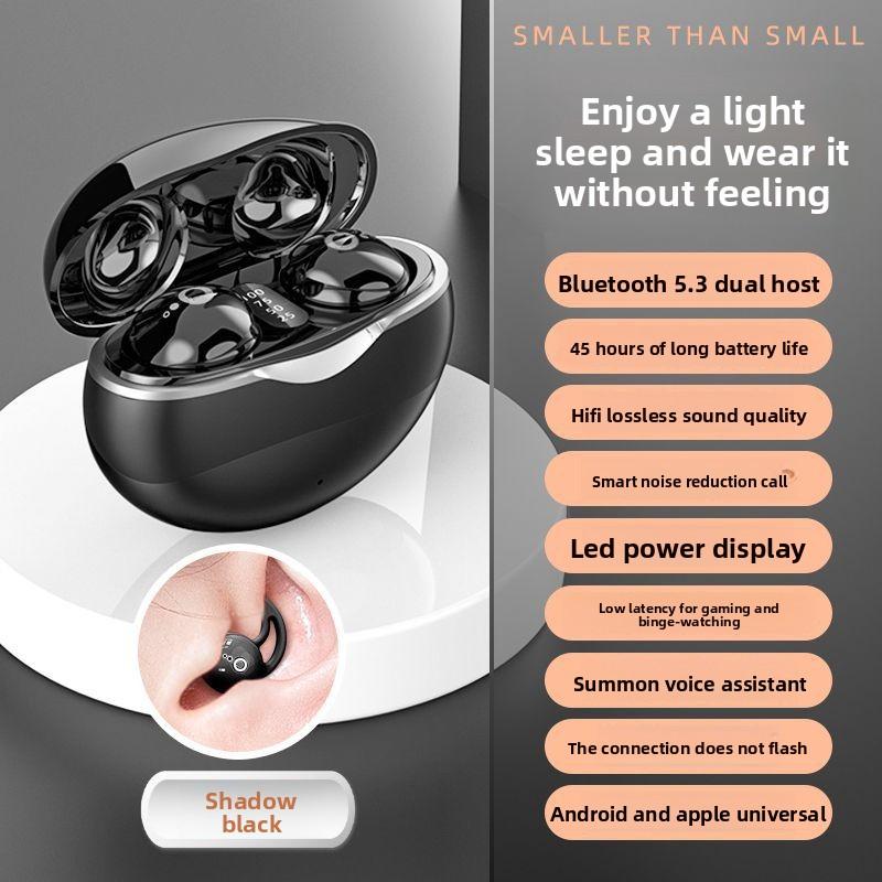 S800 Wireless Bluetooth Headphones, Dual-ear Mini Sleep Touch Digital Display, Painless Wearing Private Mold