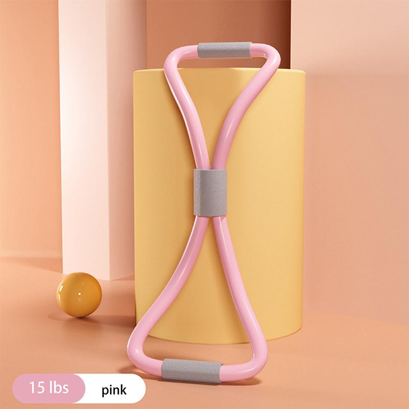 15 Pounds Yoga Auxiliary Exercise Equipment Home Female 8 Shaped Fitness Stretching Belt Puller Arm Back Training Elastic Rope