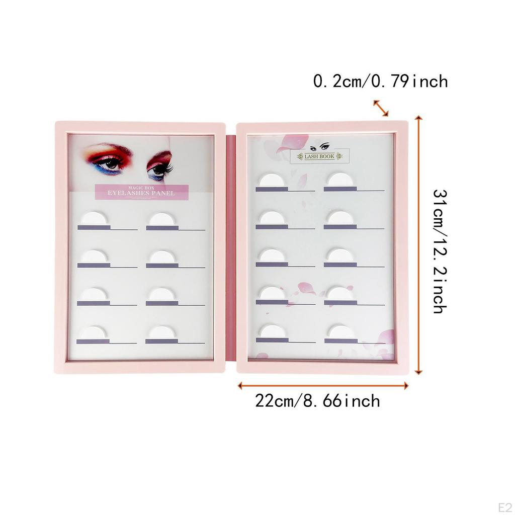 False Lash Storage Book Empty Case Acrylic Container Eyelash Display Box for Beauty Salon