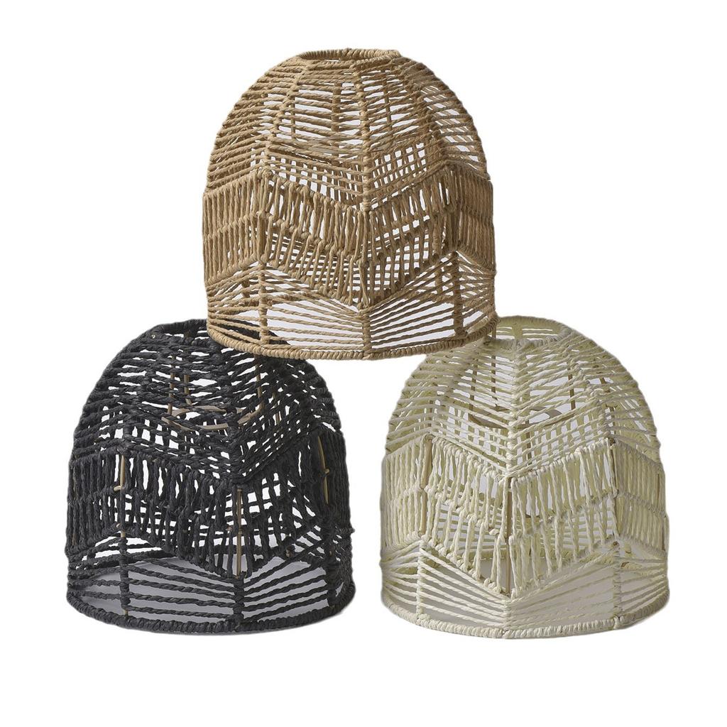 Paper Rope Lamp Shade – Handwoven Creative Pendant Light Fixture, Elegant Decor for Bedrooms, Homestays, Hotels & Restaurants