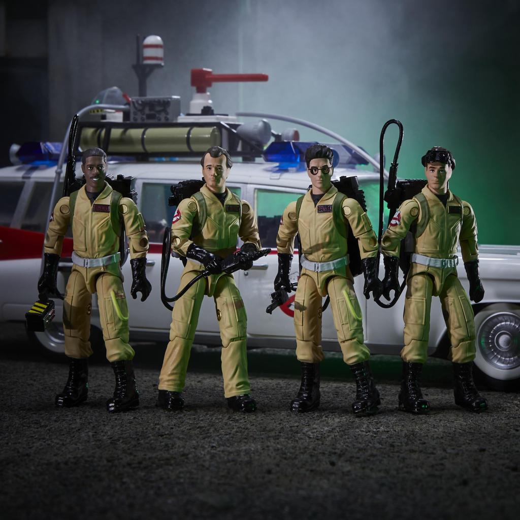 Ghostbusters Plasma Pack O-Ring Action Figure Set, 40th Anniversary, 3.75-inch (9cm) Action Figures, 4-Pack, Ages 4+