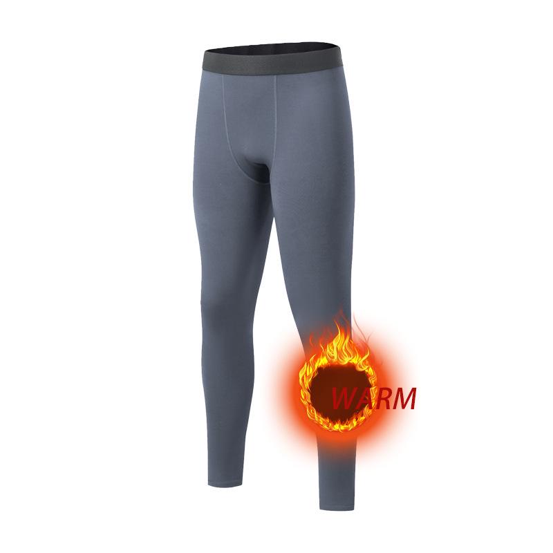Men's Compression Sports Tights - Warm, Quick-Dry, High-Elastic for Winter Fitness & Basketball.