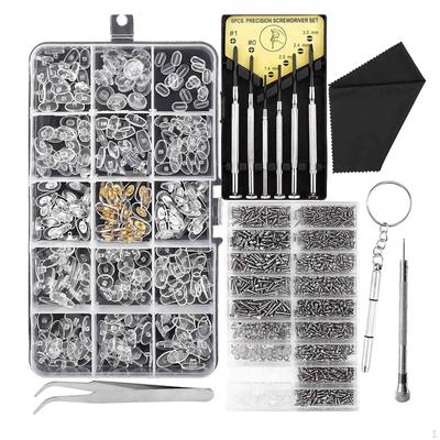 Eyeglasses Repair Set Glasses Maintenance Nose Pads Multipurpose Screwdriver Tool Replacement