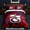 Trabzonspor FC Design Bett Bettwäsche Set 1 Bettbezug + 2 Kissenbezüge Weich Atmungsaktiv Haushalt Bettwäsche