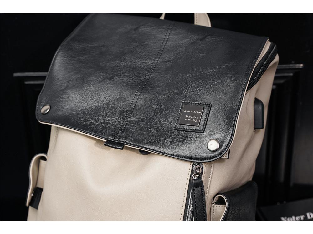 Herren Lederrucksack: Trendiger lässiger Reise- und Schulrucksack für Studenten