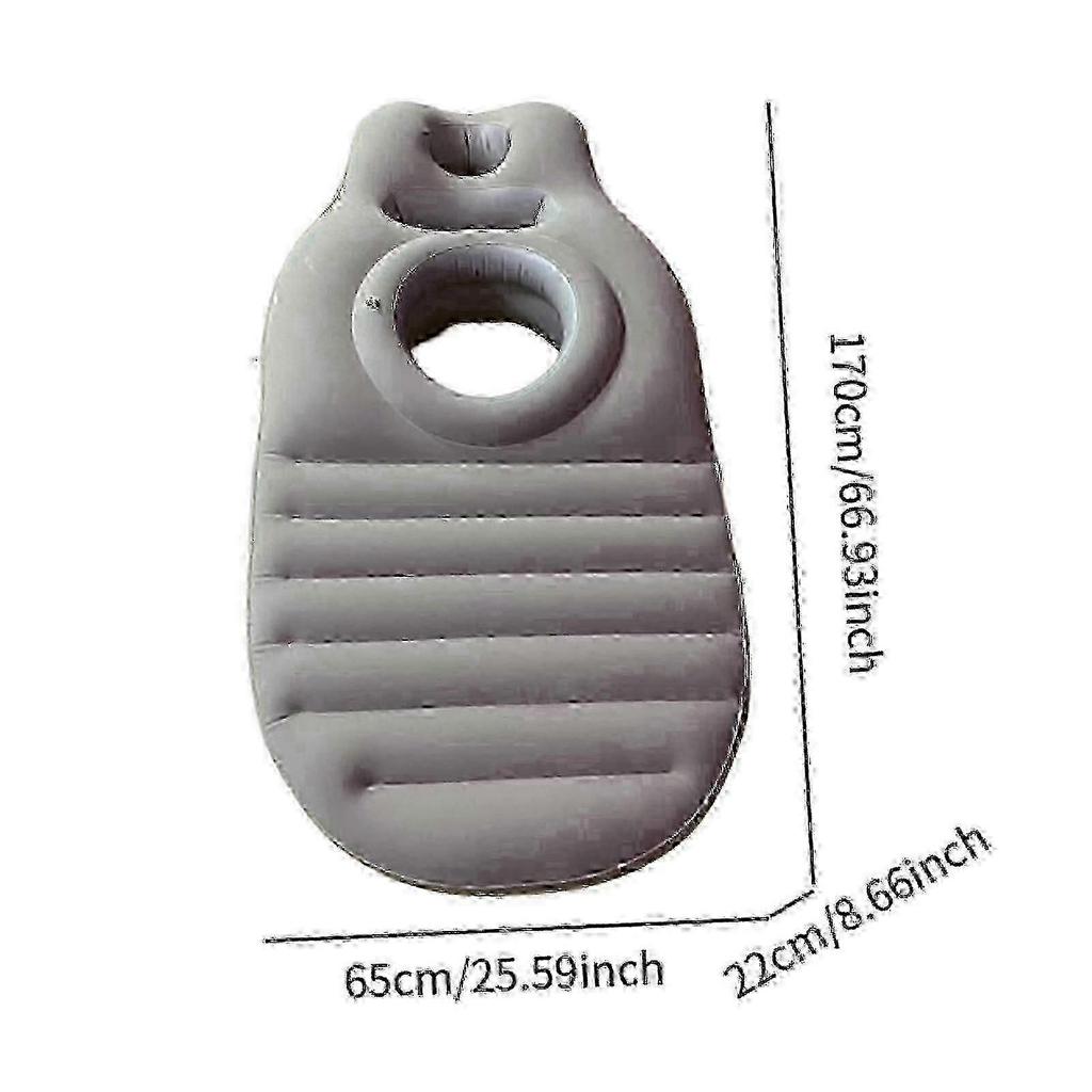 Aufblasbares Schwangerschaftskissen mit Bauchaussparung, Tragbares Mutterschafts-Stützkissen, Praktisches Geschenk (170x65x22cm)