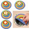 Cartoon Bathroom Drain Stopper Soft Hair Catcher Creative Rainbow Floor Drain Cover  Bathroom