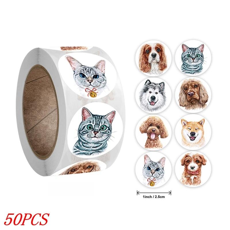 50-500pcs Kids Reward sticker  puppy dog Pattern encouragement stickers for Teachers Cute Animals Stickers Stationery Stickers