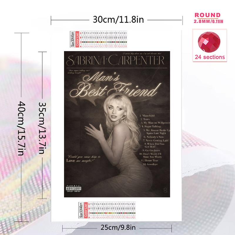 Sabrina Carpenter Magic.161 100% Round Full Drill 5D DIY Diamond Painting Embroidery Cross Stitch Rhinestone Décor