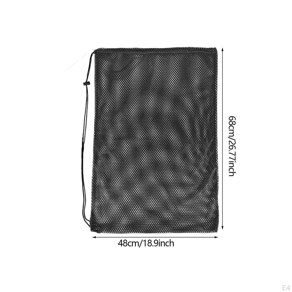 Athletic Gear Storage Bag Mesh Design Drawstring Backpack for Beach And Gym Use