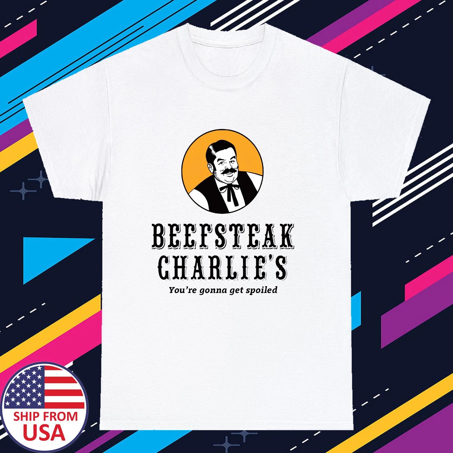 BEEFSTEAK CHARLIE S Restaurant Men s White Size S-5XL L