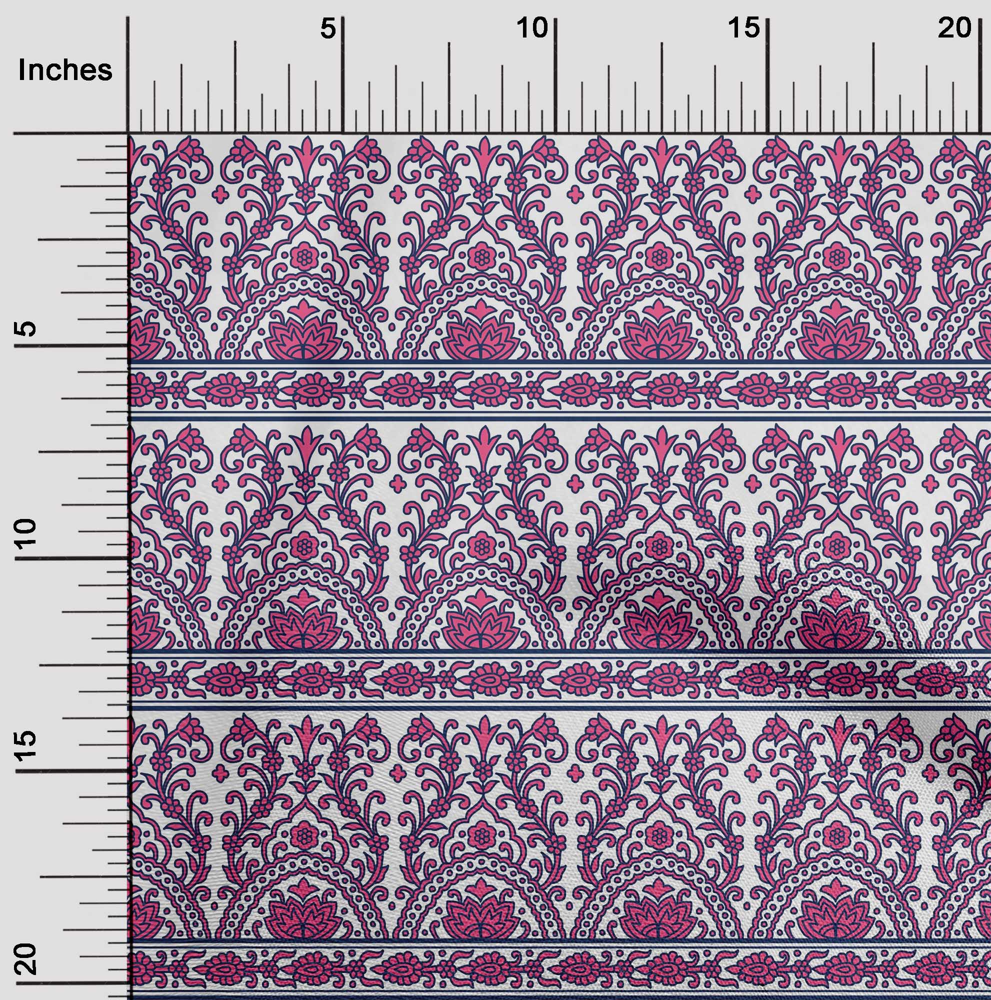 

oneOone Cotton Flex Dark Mustard Fabric Leaves & Floral Block Fabric For Sewing Printed Craft Fabric By The Yard 40 Inch 42 Inch Wide - Viscose Chiffon рожевий