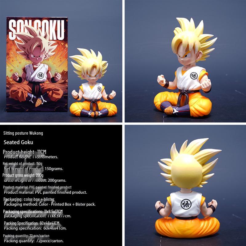 Dragon Ball Z Q Posket: Sitting Little Goku Anime Figure Display Toy Boxed Model