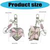 Cute Mirror Keychain Featuring Colorful Bowknot and Heart Design Portable Size Hanging Decoration for Quick Makeup