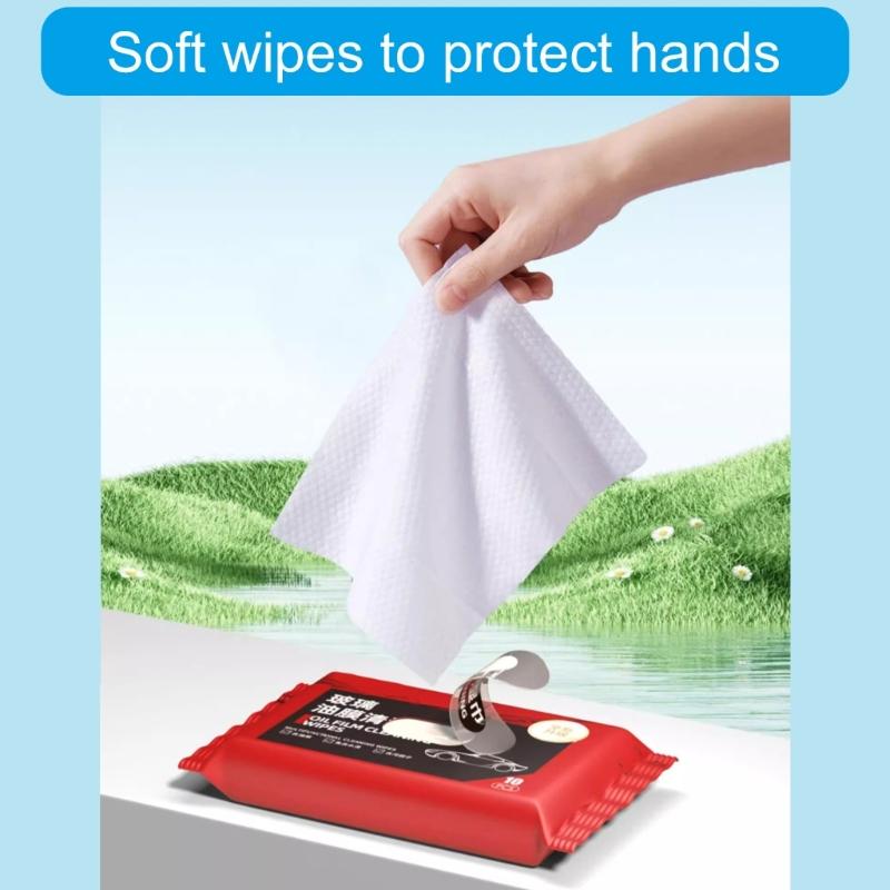 Vehicle Glass Oil Film Lifter Wipes Easy Cleaning Travel Friendly Designs Glass Oil Film Remover Auto Glass Clean Wipes