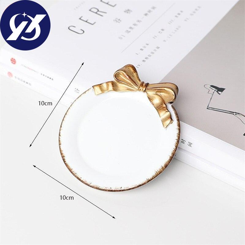 Resin Mini Cake Tray Bowknot Cake Holder Dessert Dish Plate Wedding Party Birthday Dessert Table Decoration