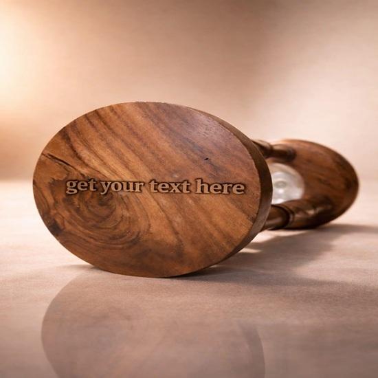 Custom 10 Min Sand Timer  Personalized Wooden Hourglass Unique Wedding Gift  Graduation Present Engraved Corporate Gift