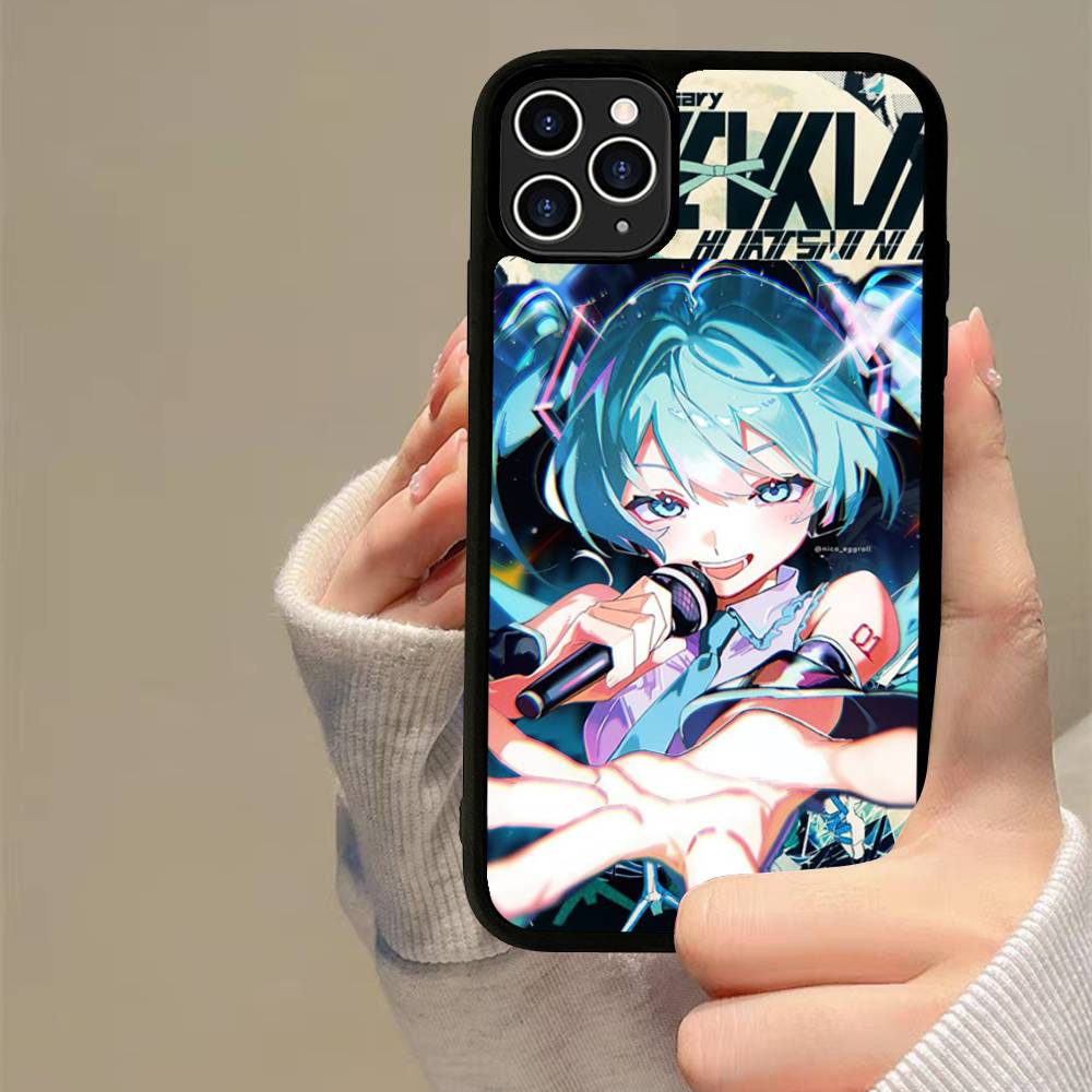 Popular Singer M-MikuS Cute Phone Case Wireless Charging PC+TPU For iPhone 11 12 13 14 15 16 17 Pro Max Plus Case