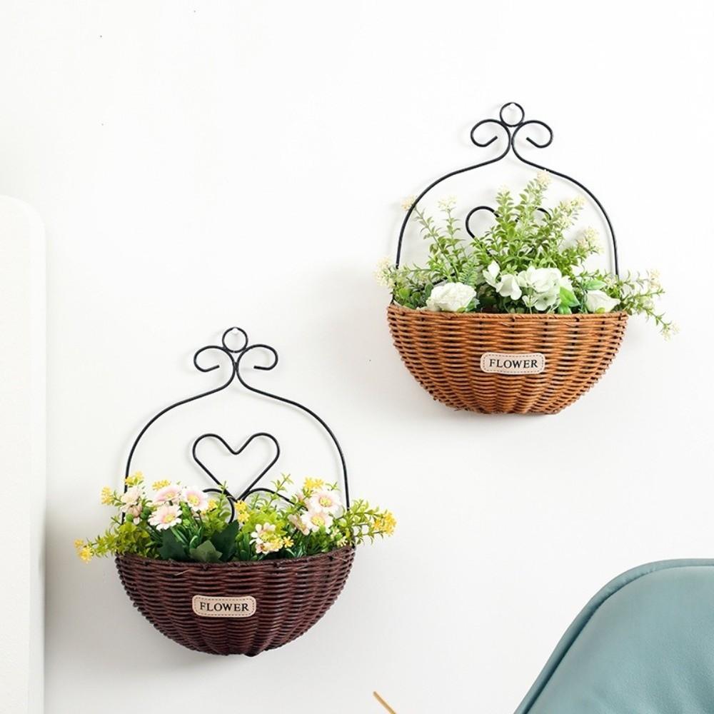 Wall Mounted Wall Planter Wear-resistant Decorative Plant Basket Hanging Flower Basket Porch