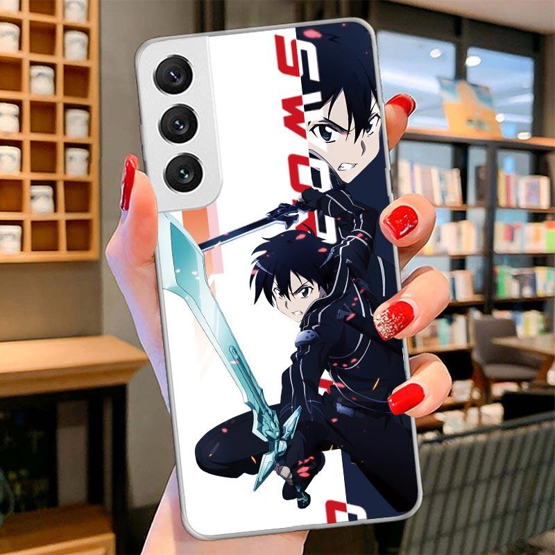 

Чехол для телефона с изображением из аниме Sword Art Online SAO для Samsung Galaxy S26 S25 Edge S24 Ultra S23 S22 Plus S21 S20 FE Мягкий чехол-бампер Samsung S24