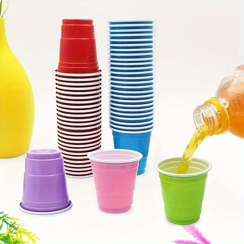 50Pcs Party Disposable Plastic Cups Birthday Wedding Festival Beer Drink Soda Cups Party Game Cups
